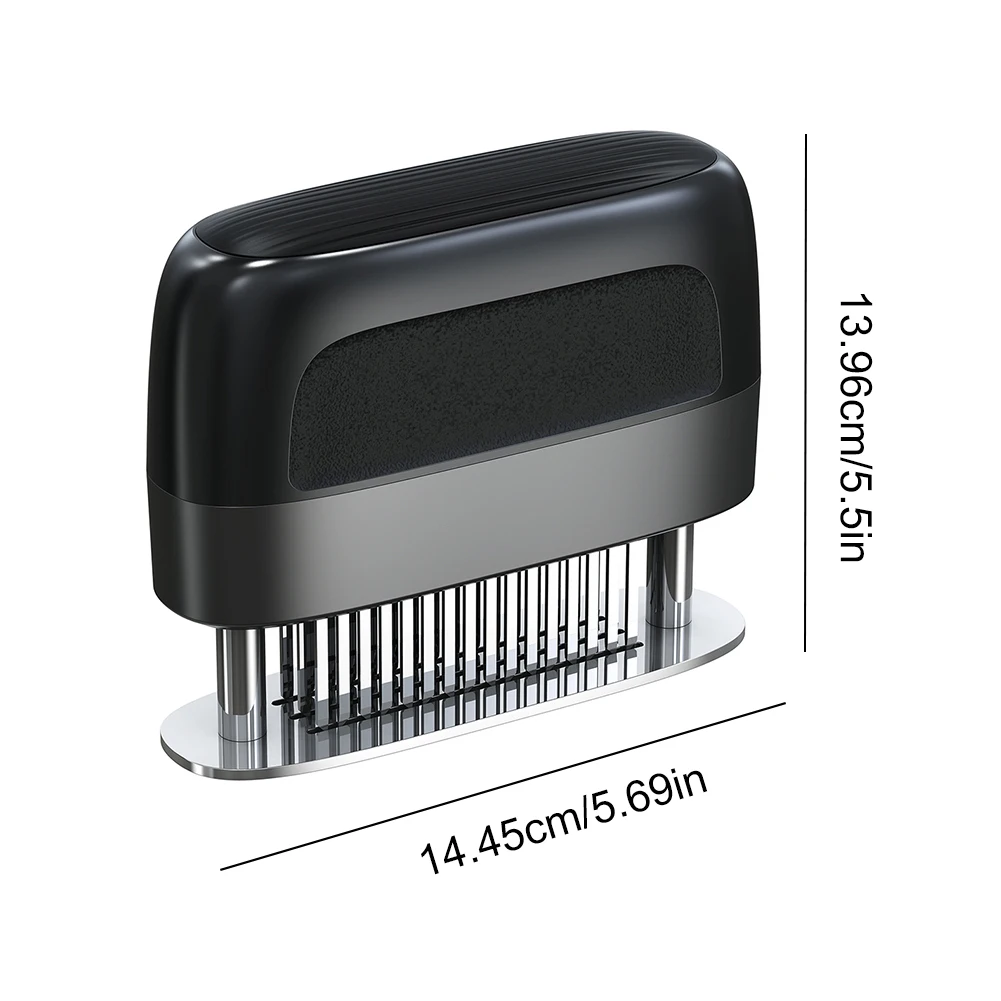 Stainless Steel Meat Needle 48 Blades Softener Tenderizer Hand Held Meat Tenderizer Needle Tool for Tenderizing BBQ Marinade