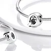 Silver 925 26 Letter A-Z Alphabet Charm Fine Beads Fit Original Charms Silver Bracelet DIY Fine Jewelry for Women Gifts Making 3
