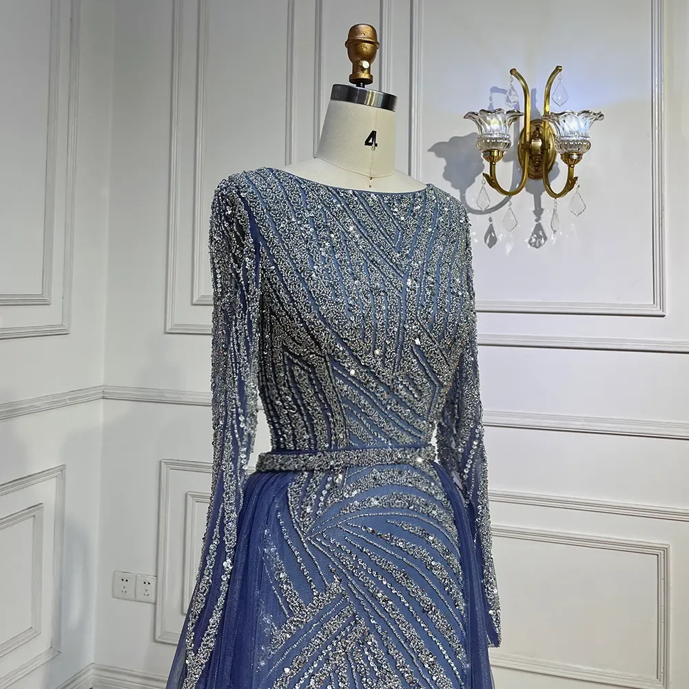 Sb2dc43884825408781c3bd37a3af2152Q Dubai Mermaid Beaded Luxury Blue Muslim Evening Dresses Gowns with Detachable Skirt for Women Party Mallzona