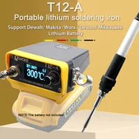 STM32 V3 T12-A Cordless Soldering Station Solder Iron for Dewalt/Makita/Milwaukee/Devon Li-ion Battery 18/20V Max for DIY Repair 1