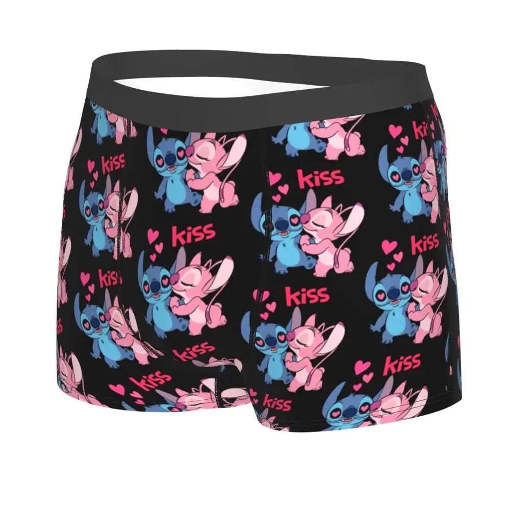 Custom Stitch Lion Cute Boxers Shorts Men's Disney Movie Briefs Underwear Fashion Underpants