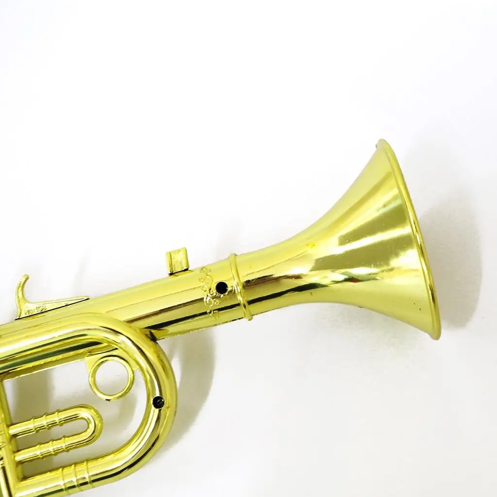 Kids Plastic Trumpet with 3 Colored Keys for Early Developmental Music Education Toy