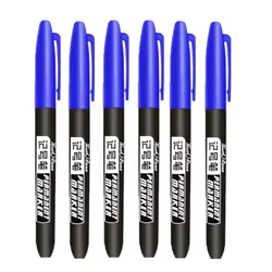 Vibrant Waterproof Ink Sketch Pens - Set of 6 разноцветные маркеры для художественного творчества и школьных занятий (6 Blue Set)