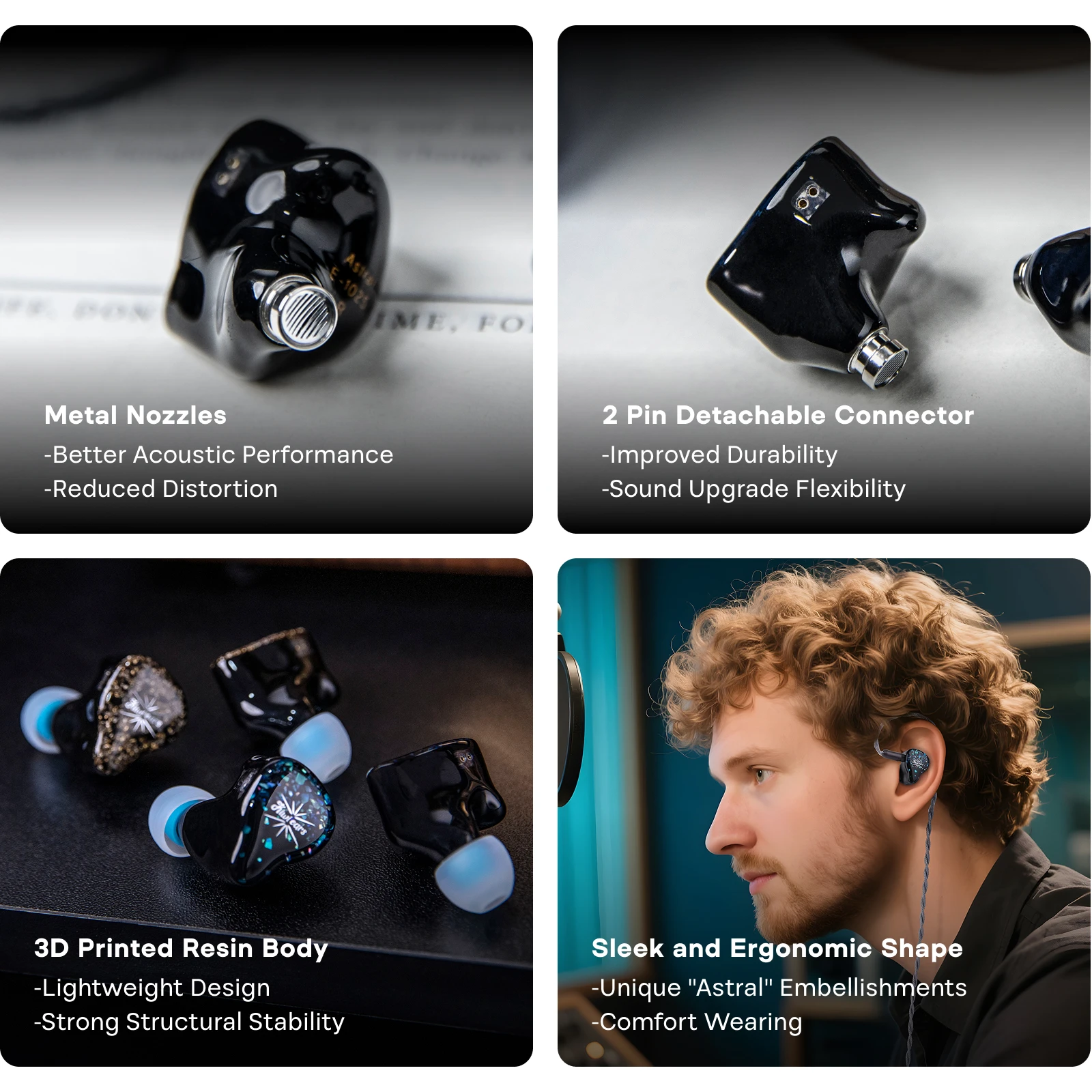 Pre-order Linsoul Kiwi Ears Astral 1DD+6BA Hybrid IEM Earphone