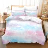 Rainbow Gradient Cloud Duvet Cover Set Colorful Print Bedding Set For Girls Women Bedroom Decorative Bedspread 4
