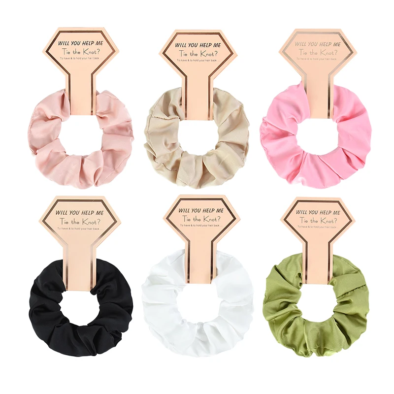 

1/2pcs Bridesmaid Hair Rope Hair Ties Girls Headwear Gift Wedding Bridal Shower Decoration Bachelorette Hen Party Favor Supplies