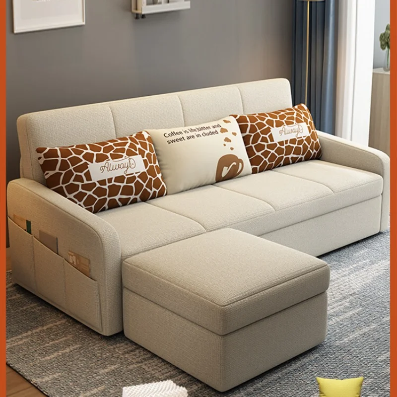 

Foldable sofa bed dual use, 1.8 storage capacity, 1.5 meters for sitting and sleeping, simple, modern and multifunctional