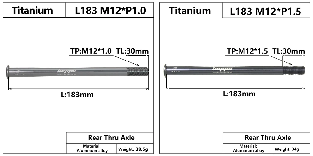 HEPPE Titan Steckachse MTB Rennrad Ultraleichte Steckachse Fahrradgabel Hinterradnabe Steckachse 12x142/148 12x100/110 Gabel Steckachse – Detail 6