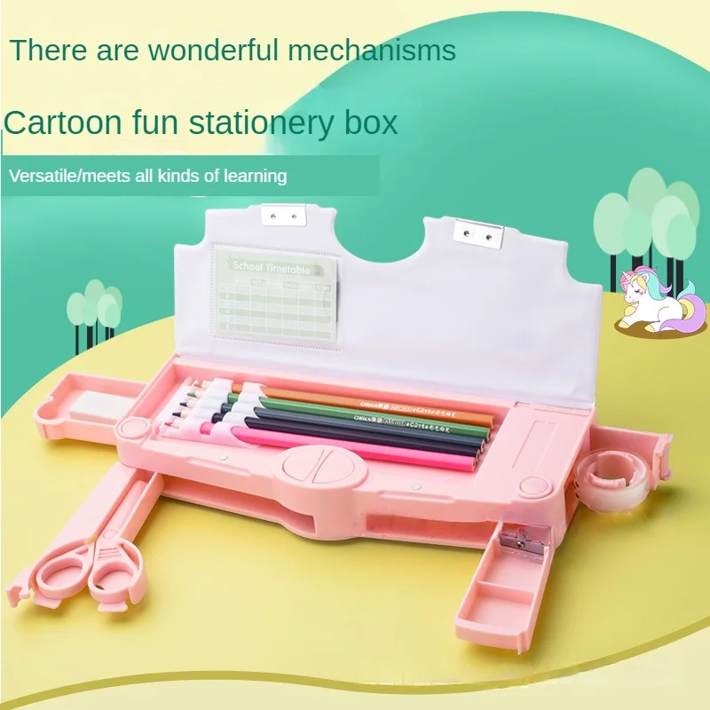 Fun Play Puzzle Children's Pencil Box Boys Girls Pencil-Box Multi-Function Pencil-Box Students Pencil-Box Advanced Toy Box
