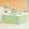 Cash Register Dollhouse Miniature Cashier Checkout Lollipop Snack Rack Mini Cashier Counter Toys Reusable Simulation 4