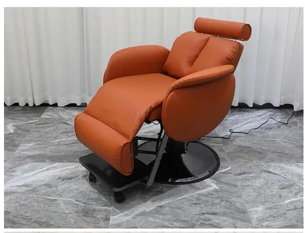 Hair salon chair electric down physiotherapy chair Barber beauty salon lifting oil head hair cutting