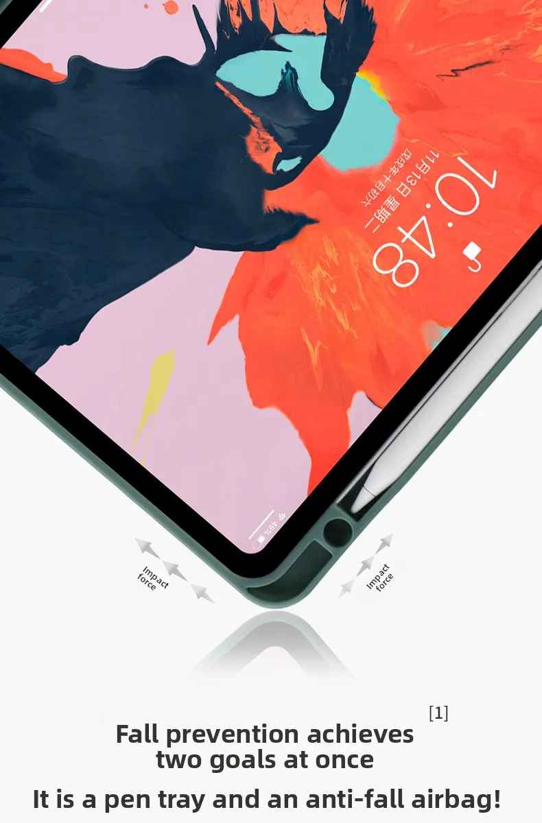 Für IPad Schutzhülle Pro11 mit rechtem Stiftschlitz, Air5/6 Generation Tablet-Lederhülle 10,2 Zoll weich – Detail 8