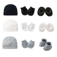 Baby Hats Cotton White Soft Cap Fitted Infants Boys Girls Hats Child Beanie Newborn Photography Props Accessories Kid Clothing 2
