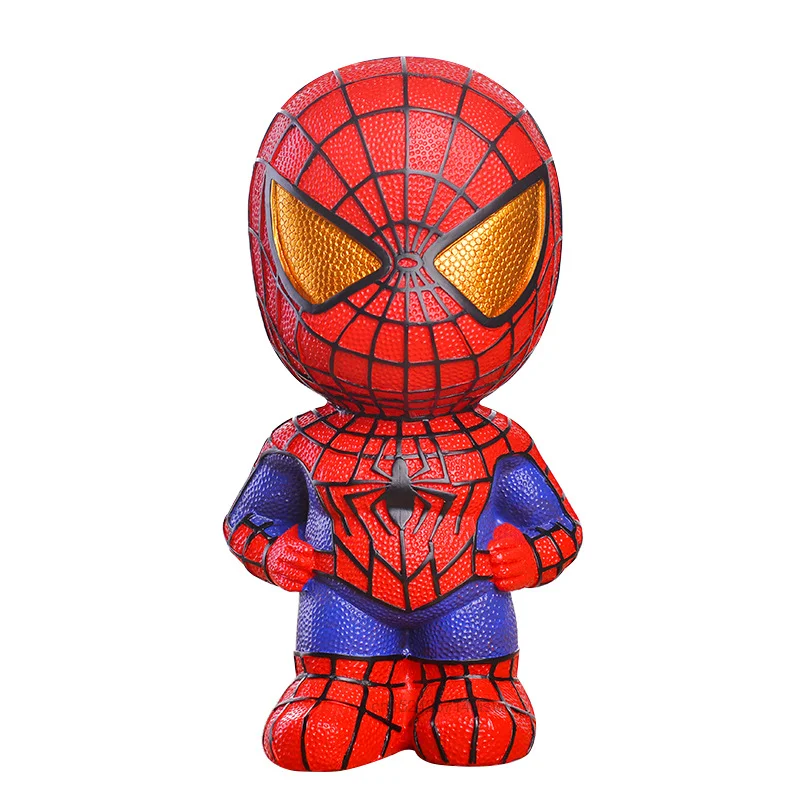24cm Disney Iron Spider Man Cartoon Piggy Bank for Kids Birthday Captain America Batman Money Box Coin Jar Children's Day Gifts piggy bank,coin bank