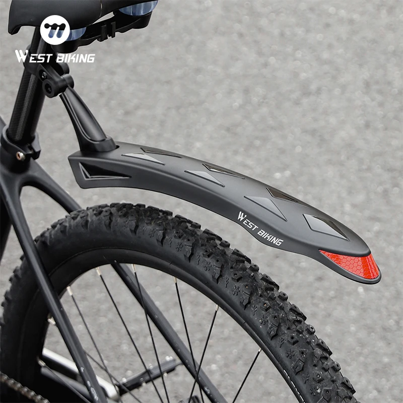 1 Pair MTB Bicycle Fender Reflective Warning Mountain Bike Front Rear Mud Guard Wings Adjustable Cycling Accessories bicycle fender