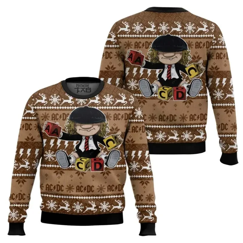 Pull de Noël moche ACDC Rock 9 Pull de Noël moche ACDC Rock