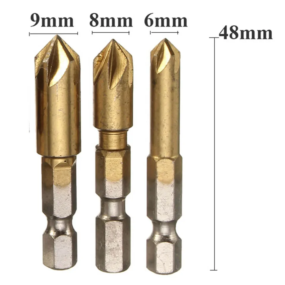 Garosa 5-Piece Countersink Drill Set – High-Speed Steel Chamfer Cutter For Wood & Soft Metals - View #4