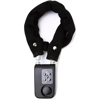 Burglarproof Alarm Heavy Duty Waterproof Bike Motorcycle Chain Lock 110dB Security Smart Bike Alarm Lock for Outdoor Cycling