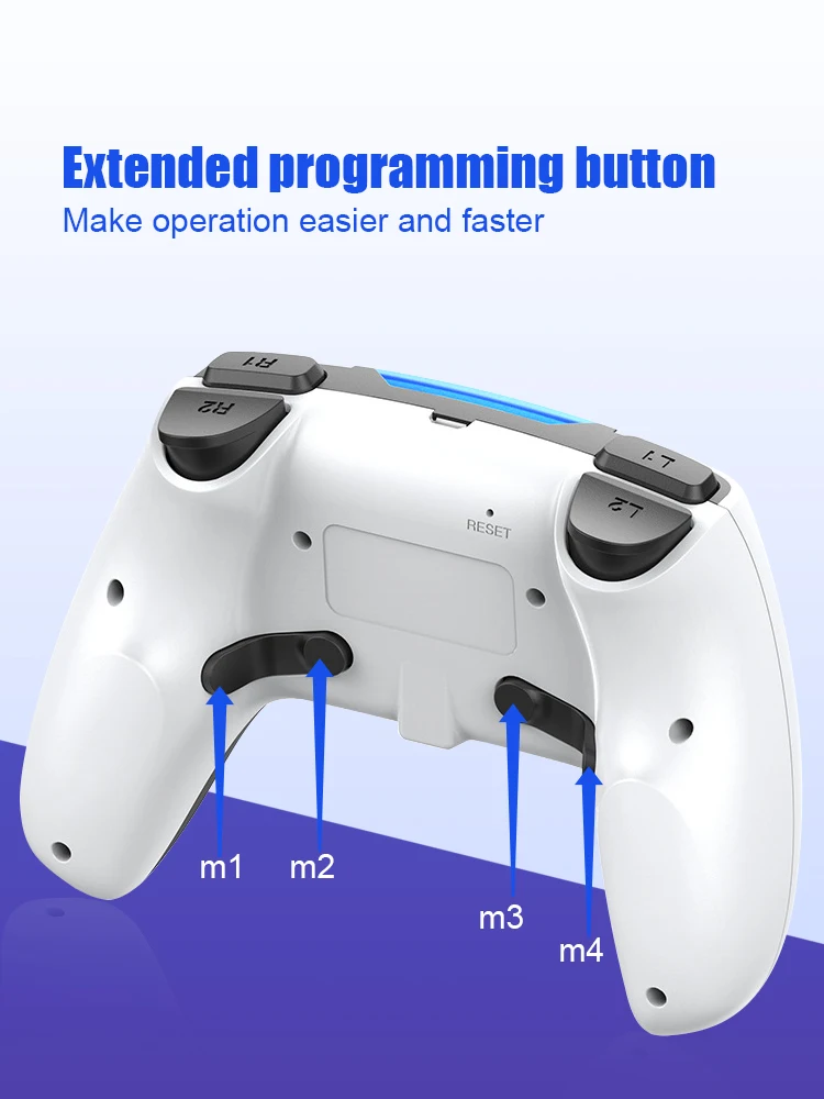 Ps4 gamepad with PS5 appearance Bluetooth-Compatible Wireless Game Controller For PC/Android - ANKUX Tech Co., Ltd