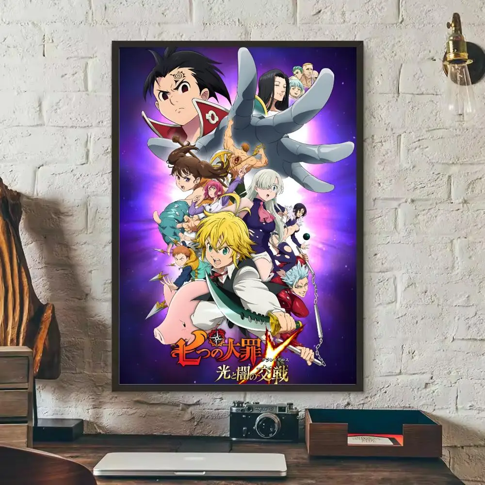 Stylish S-Seven D-Deadly Sins Decorative Poster for Home, Restaurant, and Office Wall Art
