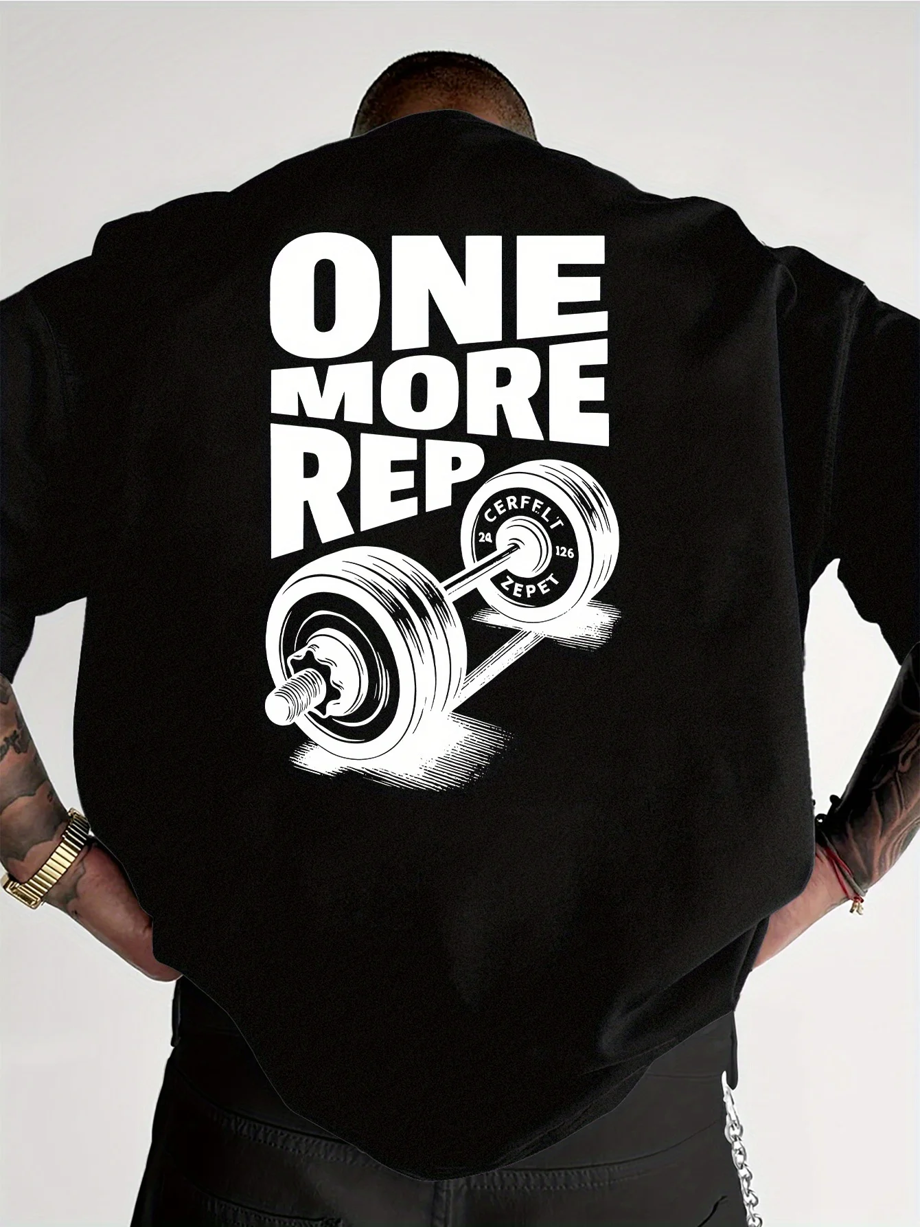 ตัวเลือกสินค้า เสื้อยืดวินเทจ ONE MORE REP สำหรับออกกำลังกาย