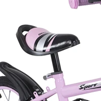 Vélo pour enfant de 14 pouces avec siège réglable et roues auxiliaires, vélo enfant pour apprendre à rouler 3
