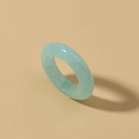 Korean Resin Ring Round Geometric Amber Decorative Pattern Acrylic Transparent Colourful Pendant Gift Jewelry Party Accessories - Image 3