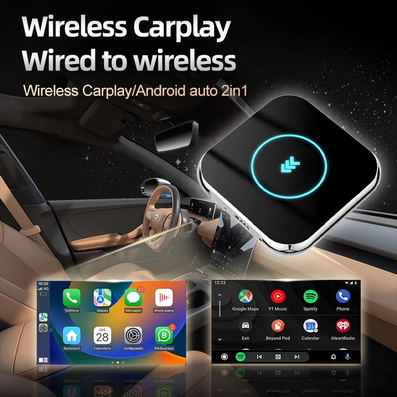 For Volkswagen Passat B1 B2 B3 B4 B5 B6 B7 CarPlay Android Auto Dongle Wireless Android Auto Box for Wired CarPlay Cars