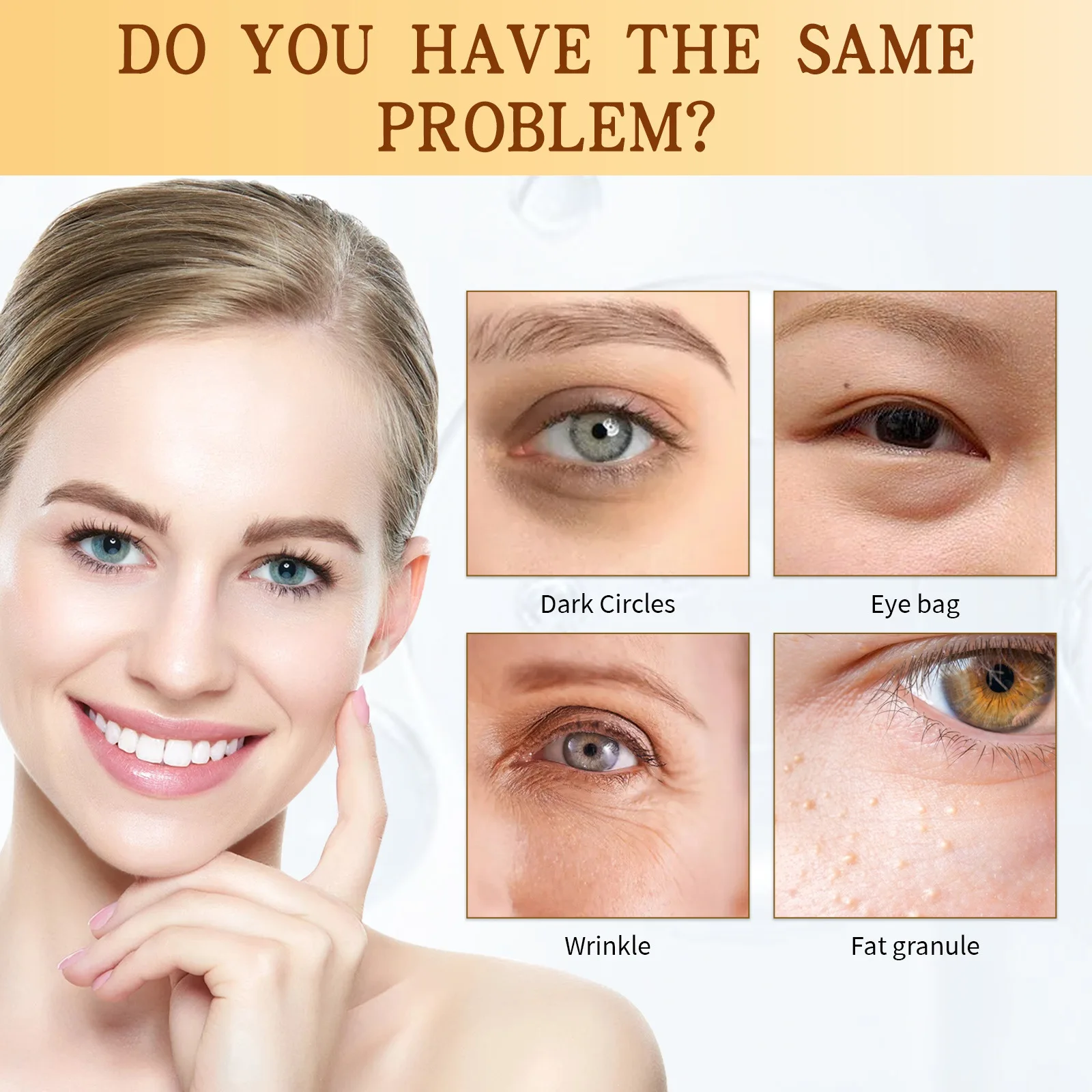 Eelhoe Gold Palm Coffee Eye Cream Fading Wrinkle Dark Circles Moisturizing Firming Eye Skin Anti-Wrinkle Cream Makeup Set eye makeup set makeup set makeup kit