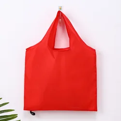 Foldable Reusable Eco-Friendly Tote Bag with Cartoon Cactus Print (Red 46x66cm)