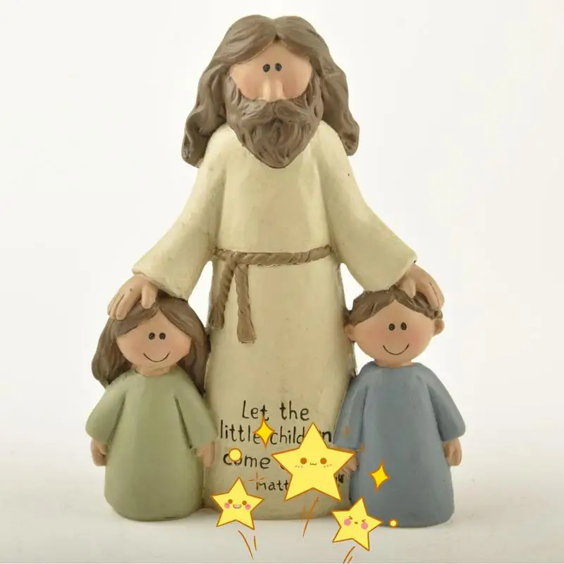 

Catholic Ornaments Jesus Figurine Christian Religious Statue Art Crafts Ornament Home Decoration Sculpture Accessories