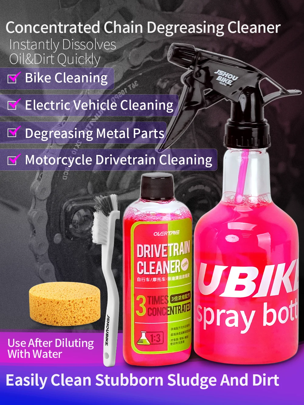 Limpiador de cadena de bicicleta, líquido desengrasante para mantenimiento,  Spray, accesorios de bicicleta, 100ml - AliExpress