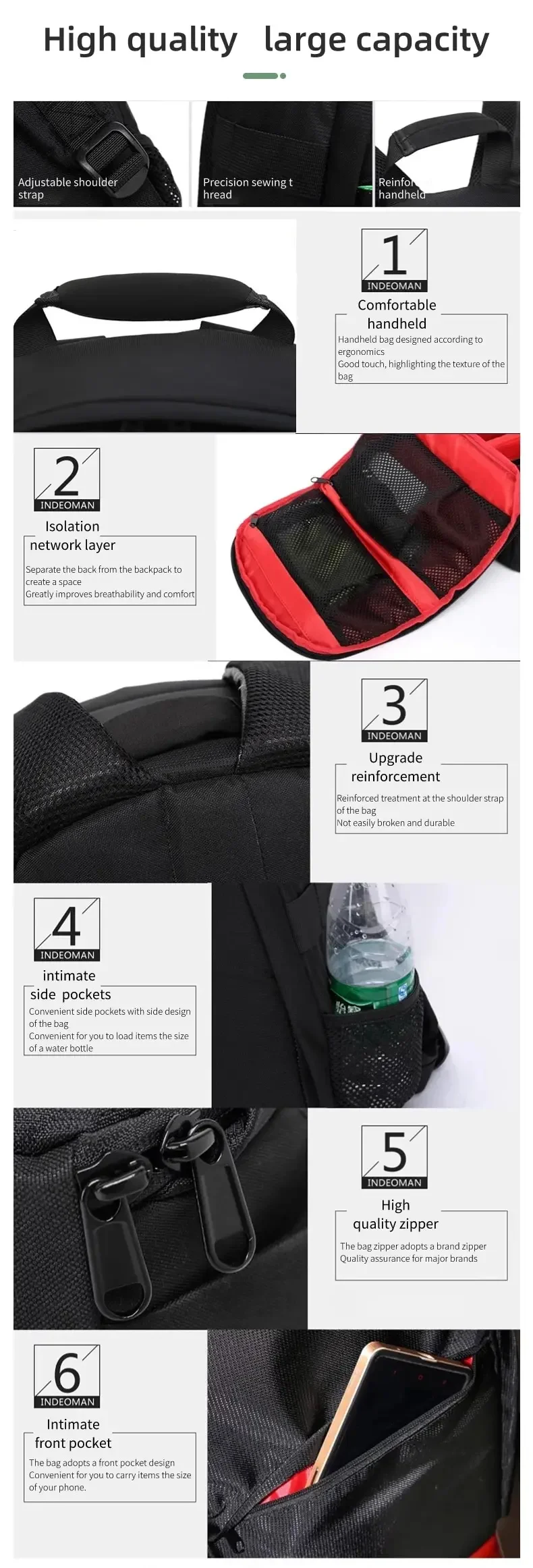 Für SLR DSLR Kamera Rucksack Abnehmbare Innen Liner Oxford Kamera Schulter Tasche Outdoor Foto Fall für Sony DSLR Nikon Canon – Detail 2