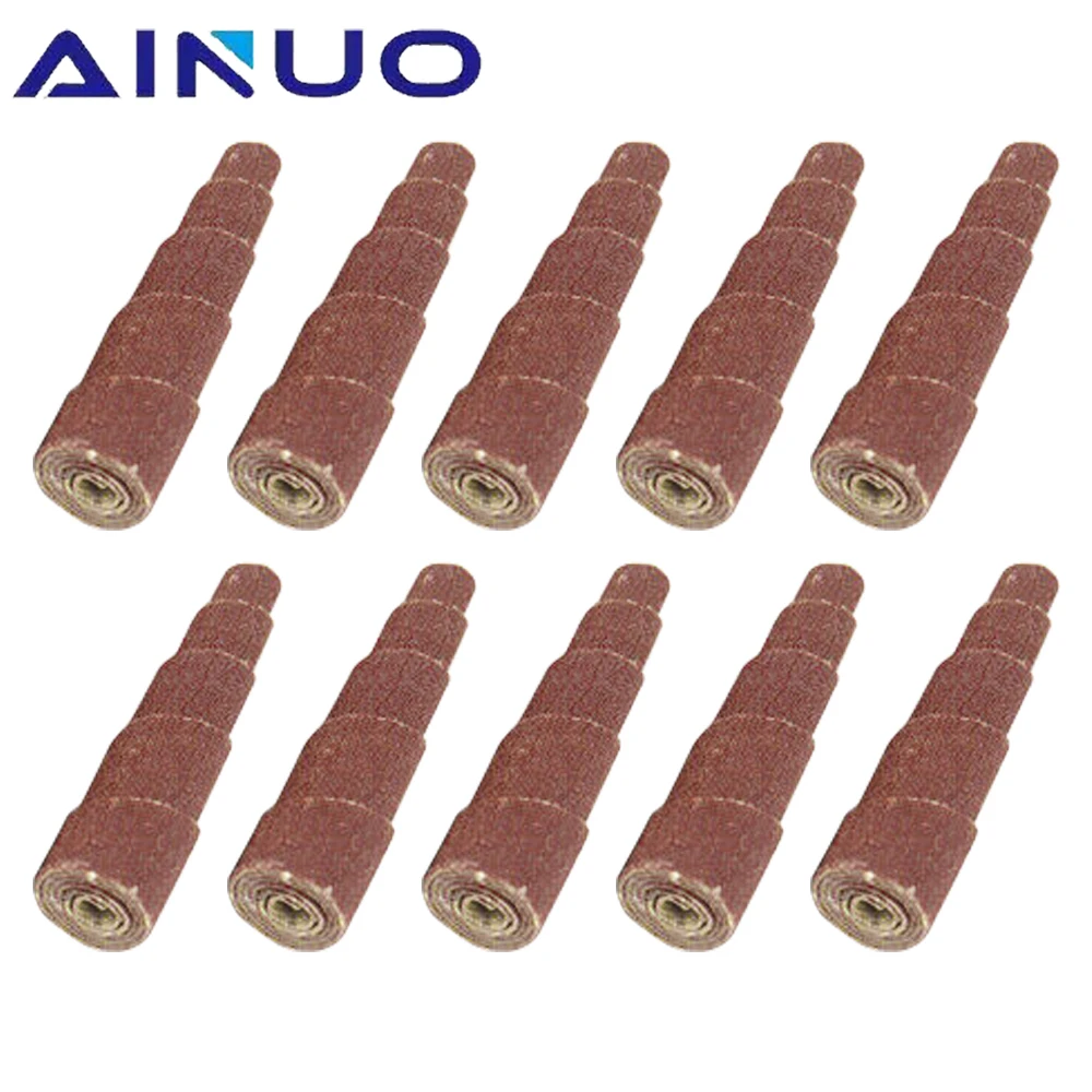 10Pcs Schleifpapier Schleifkopf Schleifkartusche Spirale Rolle Kegel Kit Sortiment Motor Porting Kit Schleif Rad Werkzeug – Detail 8