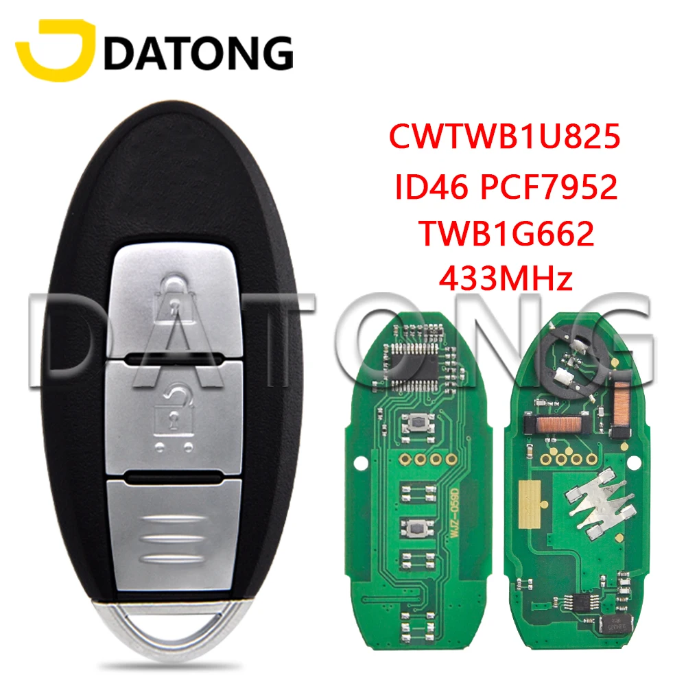 Datong World Car Remote Control Key For Nisan NP300 Tiida Micra Juke Sentra Patrol Note Navara CWTWB1U825 TWB1G662 285E3--1KA0D