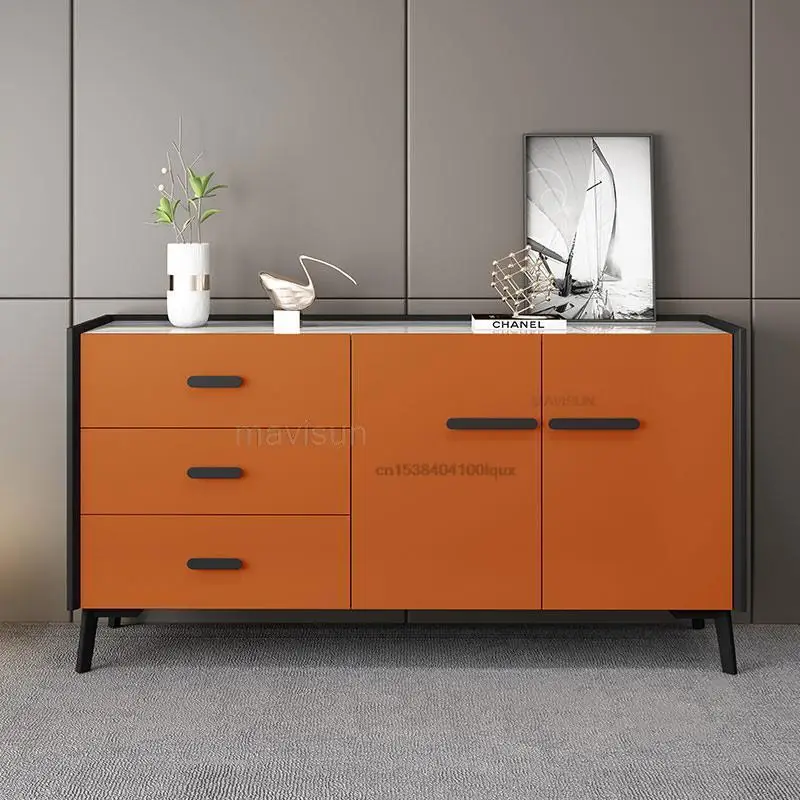 Italian Minimalist Rock Board Side Cabinet Simple Modern Living Room Wall Cabinet Kitchen Household Storage Furniture For Home