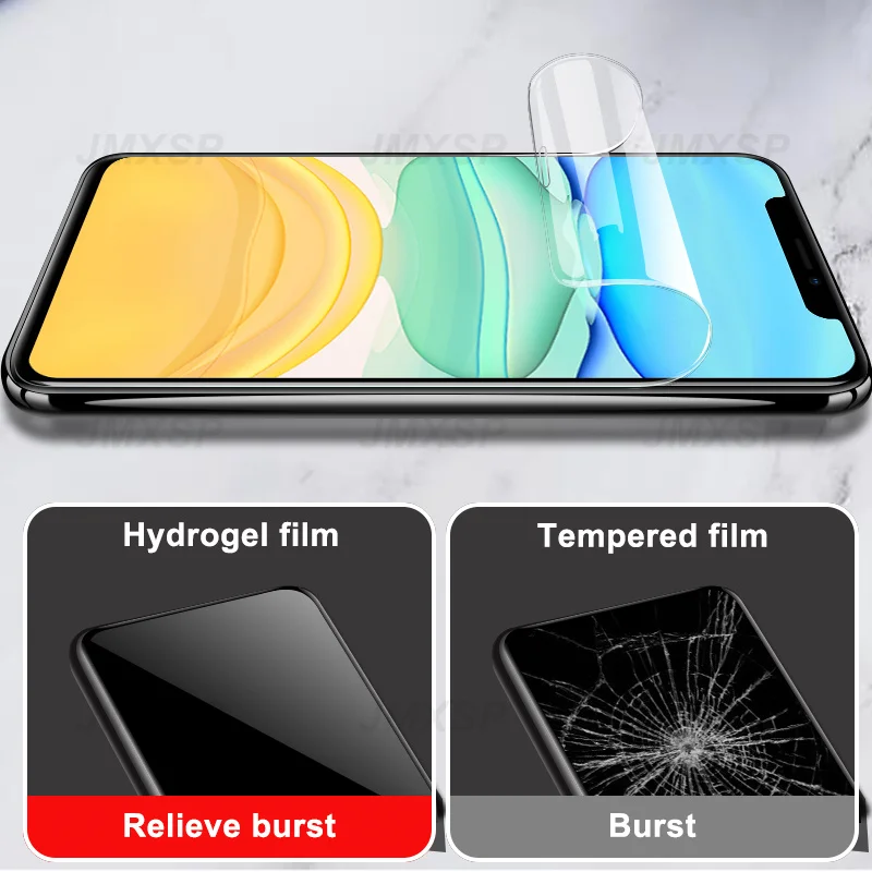 2Pcs Full Cover Hydrogel Film on the For iPhone 8 7 Plus Screen Protector on For iPhone 6 6S Plus 5 5S SE 2020 Protective Film