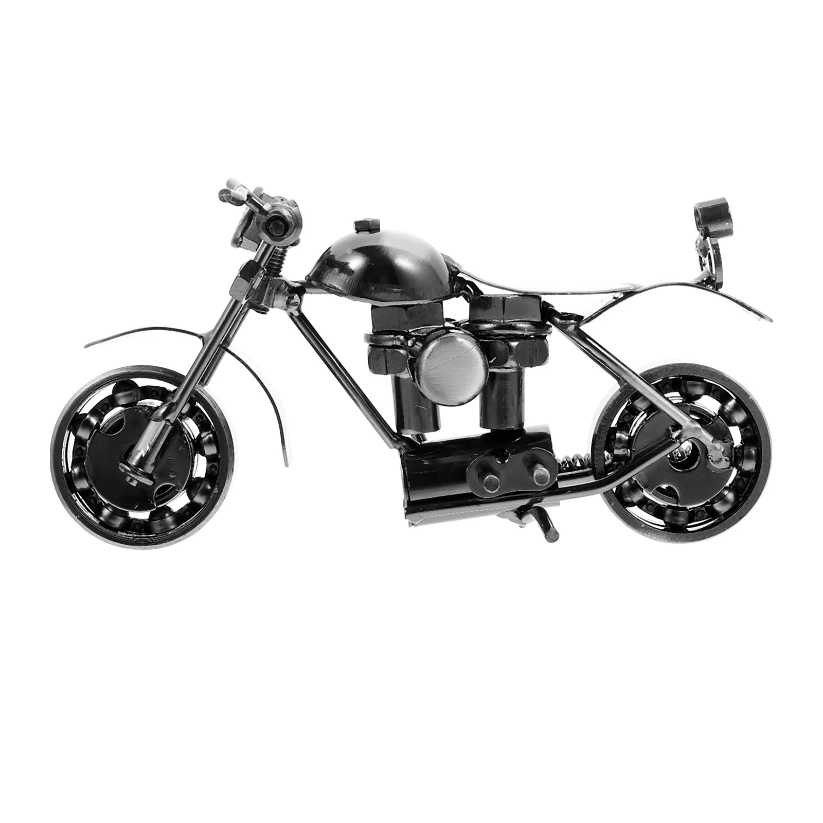 

Motorcycle Model Light House Decorations for Home Iron Ornament Metal Desktop Motorbike Adornment