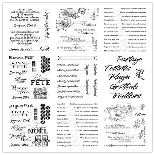 French Clear Stamp for Scrapbooking Transparent Silicone Rubber DIY Photo Album Decor 715
