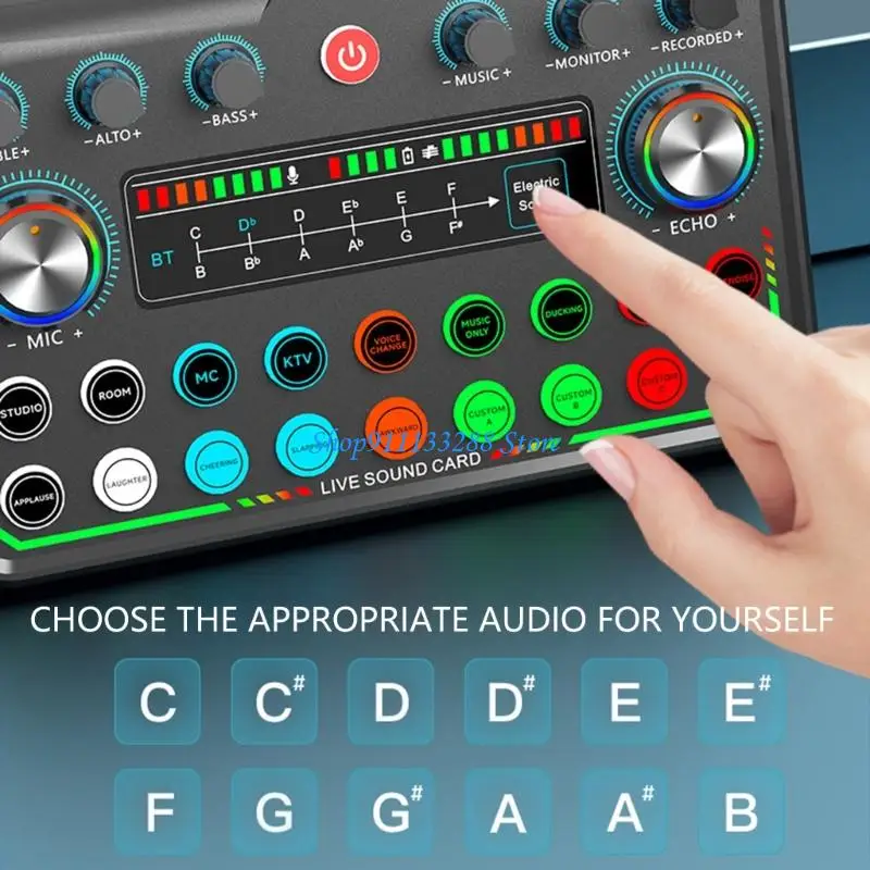 G88D P99 라이브 방송 사운드 카드 청각 인터페이스 동적 마이크 지원 홈 스튜디오 및 라이브 스트리밍을 위한 선명한 사운드
