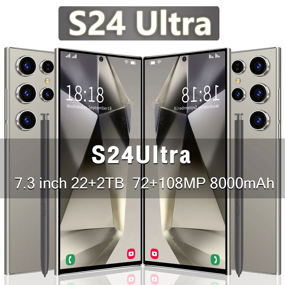 Android Smartphone S24 Ultra 7.3 Inch Unlocked 5G Dual Sim Global Version