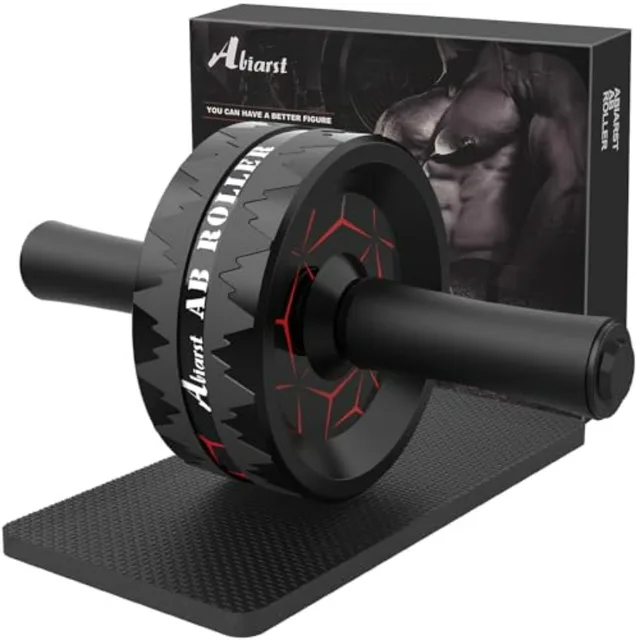 Ab Roller Wheel, Abs Workout Equipment for Abdominal and Core Strength Training, Home Gym Exercise Wheels for Men Women, with K
