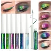 Shiny Chameleon Green Liquid Eyeliner Metallic Eyeshadow Multicolor Eye Liner Pearlescent Polarized Glitter Eye Pigment Makeup 2
