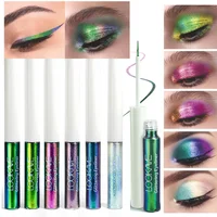 Shiny Chameleon Green Liquid Eyeliner Metallic Eyeshadow Multicolor Eye Liner Pearlescent Polarized Glitter Eye Pigment Makeup 2