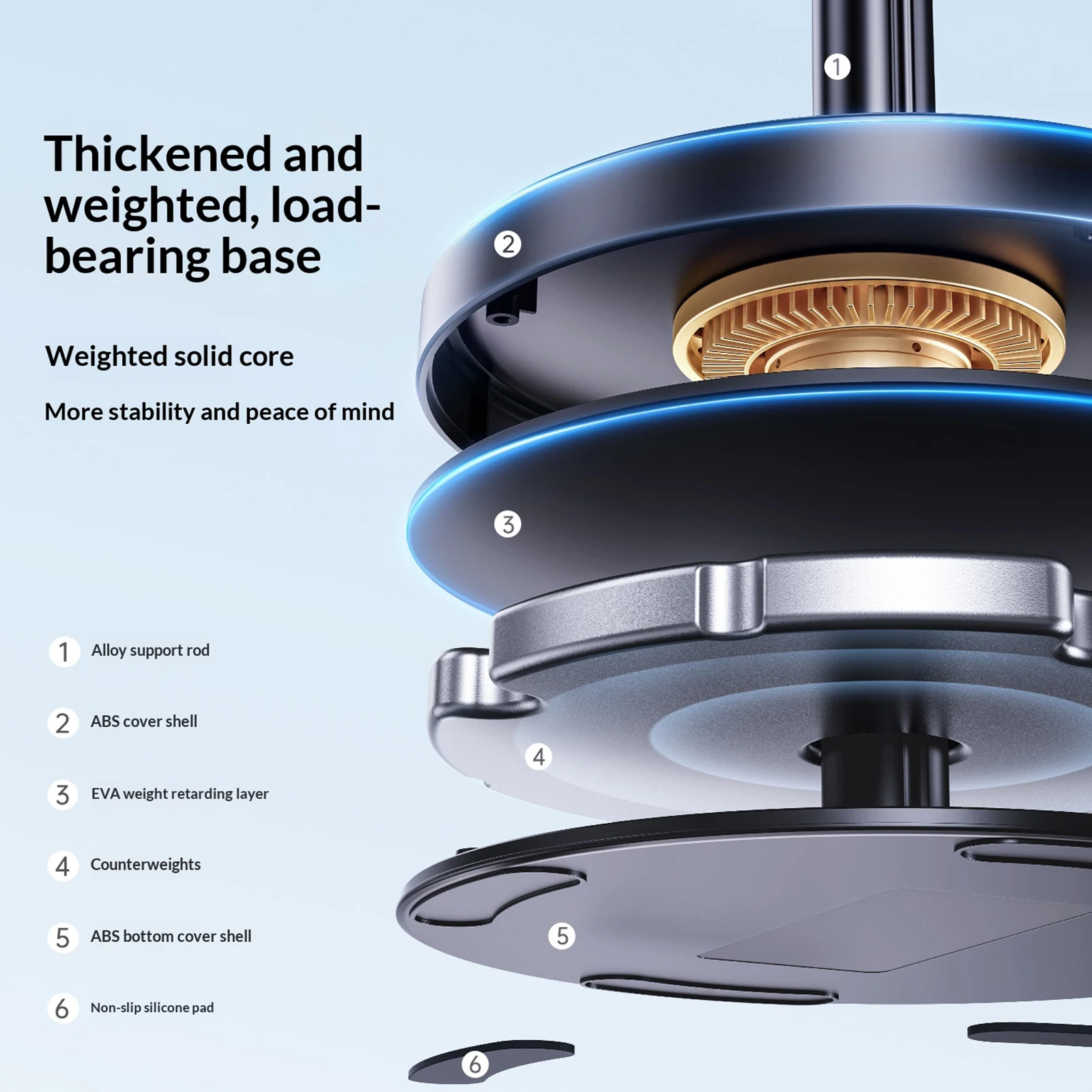 자석식 데스크 폰 거치대 높이 조절 가능 휴대폰 거치대 비디오 촬영용 사무실 책상 액세서리 (아이폰 17, 16, 15, 14 호환)