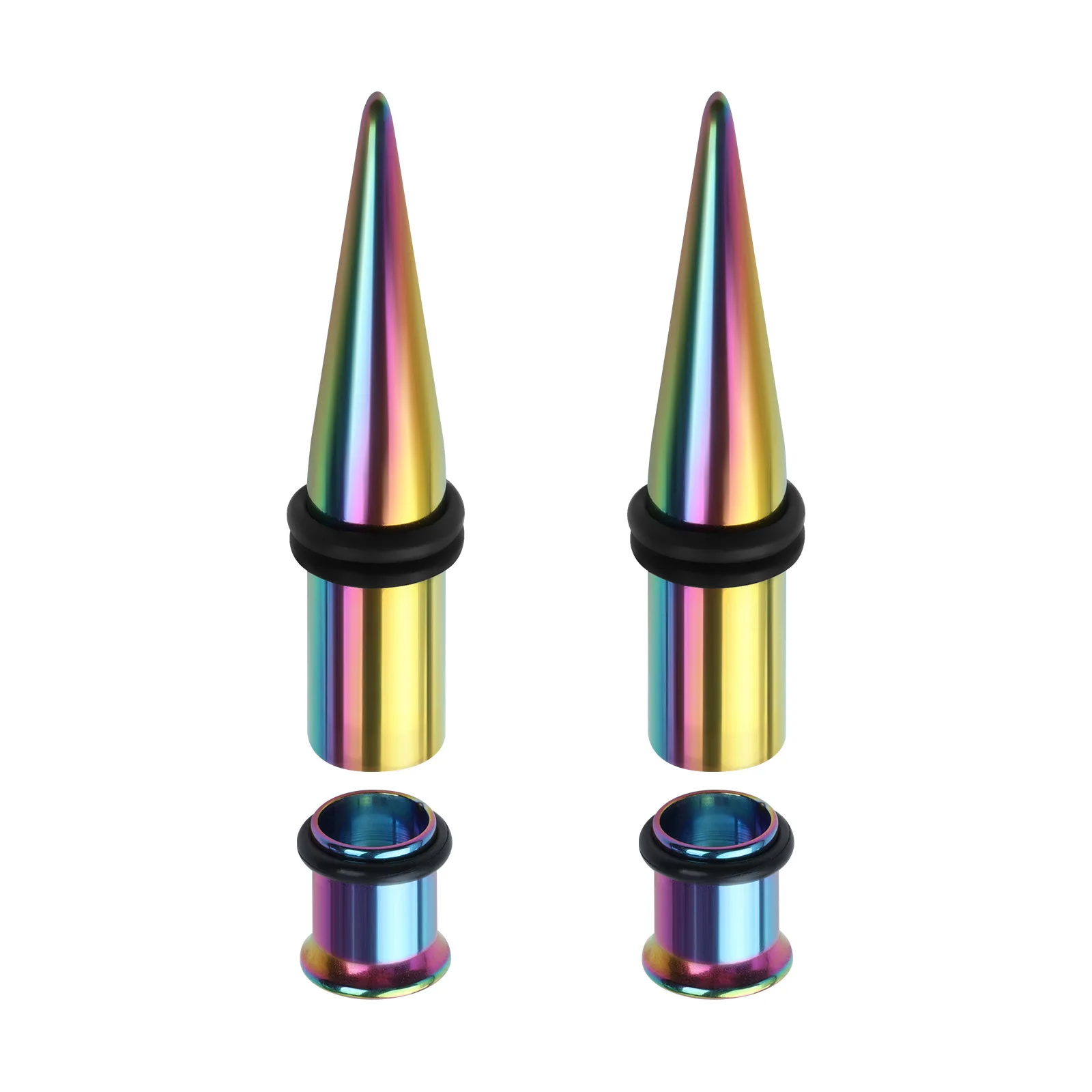 4pcs/Set Stainless Steel Screw Ear Plug Tunnel Stretcher Flesh Gauge Expander Punk Men Women Earrings Jewelry