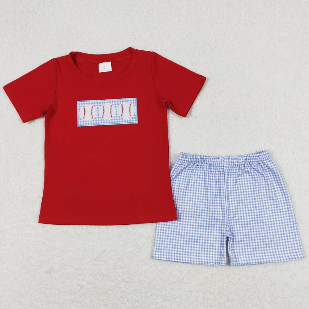 Kids Clothing Set Kids T Shirt Boys Clothing Set Kids Designer Clothes Boys Baseball Duck Embroidery Short Sleeve Shorts Sets Boutique Baby Boys Clothes