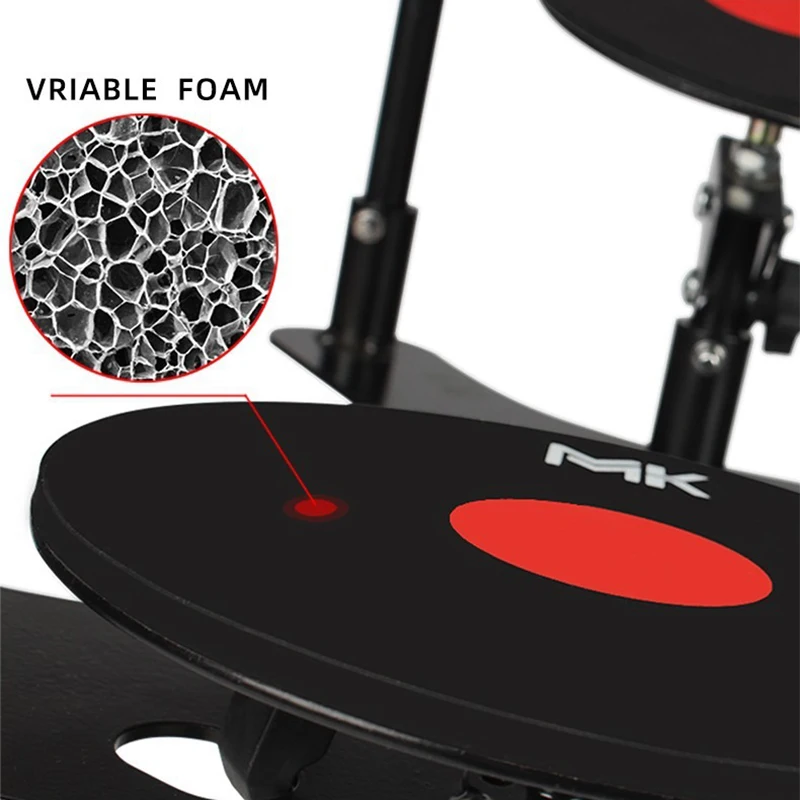 Portable Silent Practice Drum Mini Drum Set Beginners Professional Mute Drums Practice Pad with Bracket Percussion Instruments