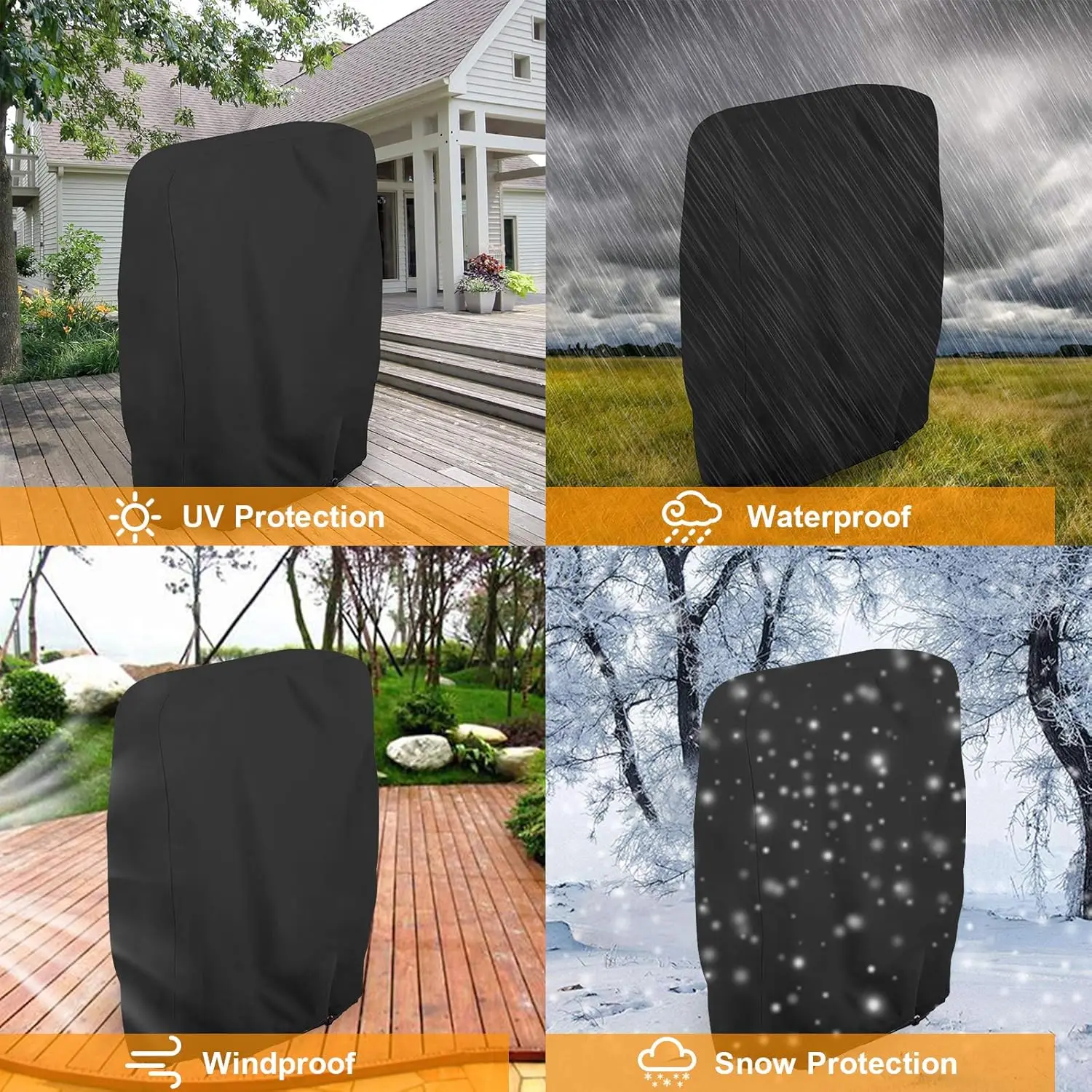 Outdoor Zero Gravity Folding Chair Cover Waterproof Dustproof Lawn Patio Furniture Covers All Weather Resistant 28"x43"