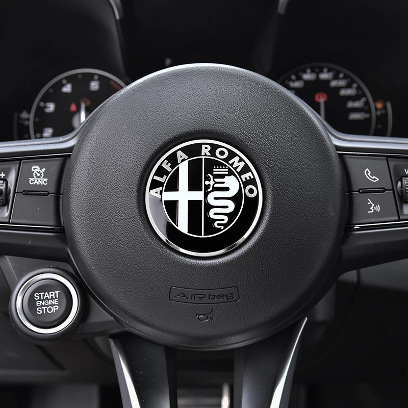 Sleek Universal Car Emblem Set - Hood, Trunk, Steering Wheel & Wheel Center Caps (Various Sizes)